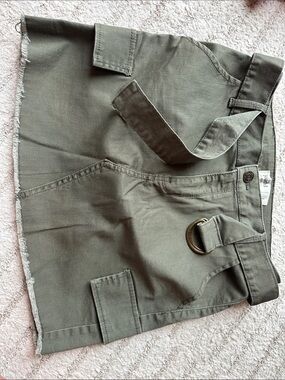Mudd Olive Green Utility Mini Skirt with Belt